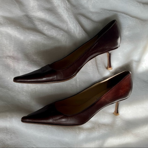Vintage Jimmy Choo Brown Pumps Size 39 - Picture 5 of 11